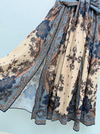 Paisley Cutout Halterneck Maxi Dress - Brown Multicolor - View 5