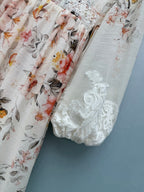 Lace-Trim Floral Maxi Dress - Ivory Floral - View 5