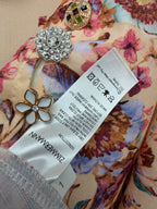 Embellished Floral High-Neck Maxi Dress - Ivory Ombre - View 7