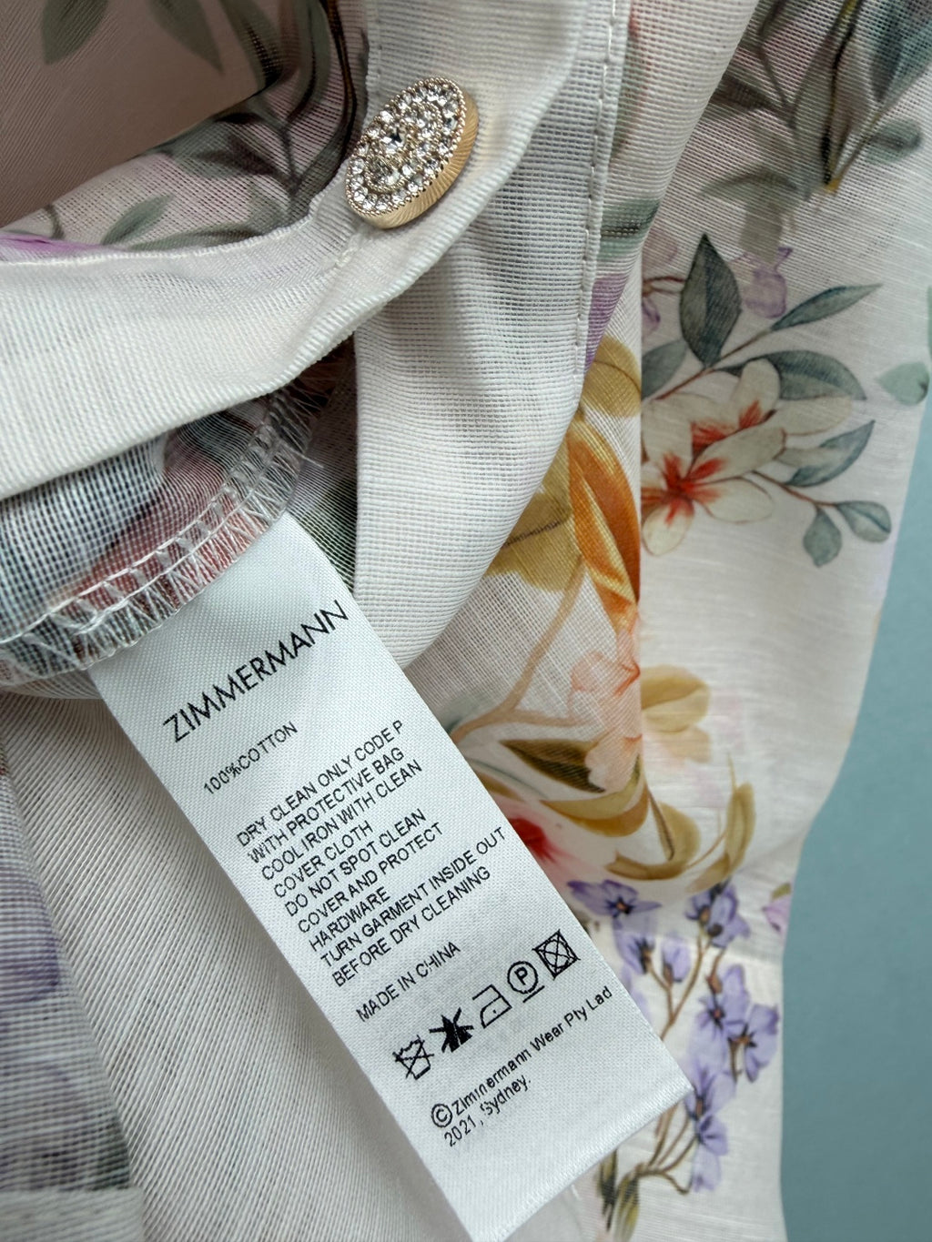 Bird Print Scarf-Belt Shirt Dress - Ivory Multicolor - View 7