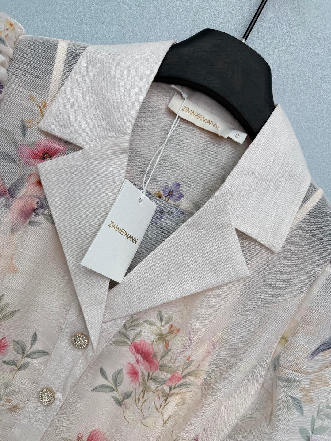Bird Print Scarf-Belt Shirt Dress - Ivory Multicolor - View 2
