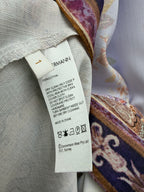 Floral Scarf-Belt High-Neck Maxi Dress - Lavender Multicolor - View 7