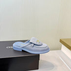 Turn-Lock Mule Slides - Light Blue - View 9