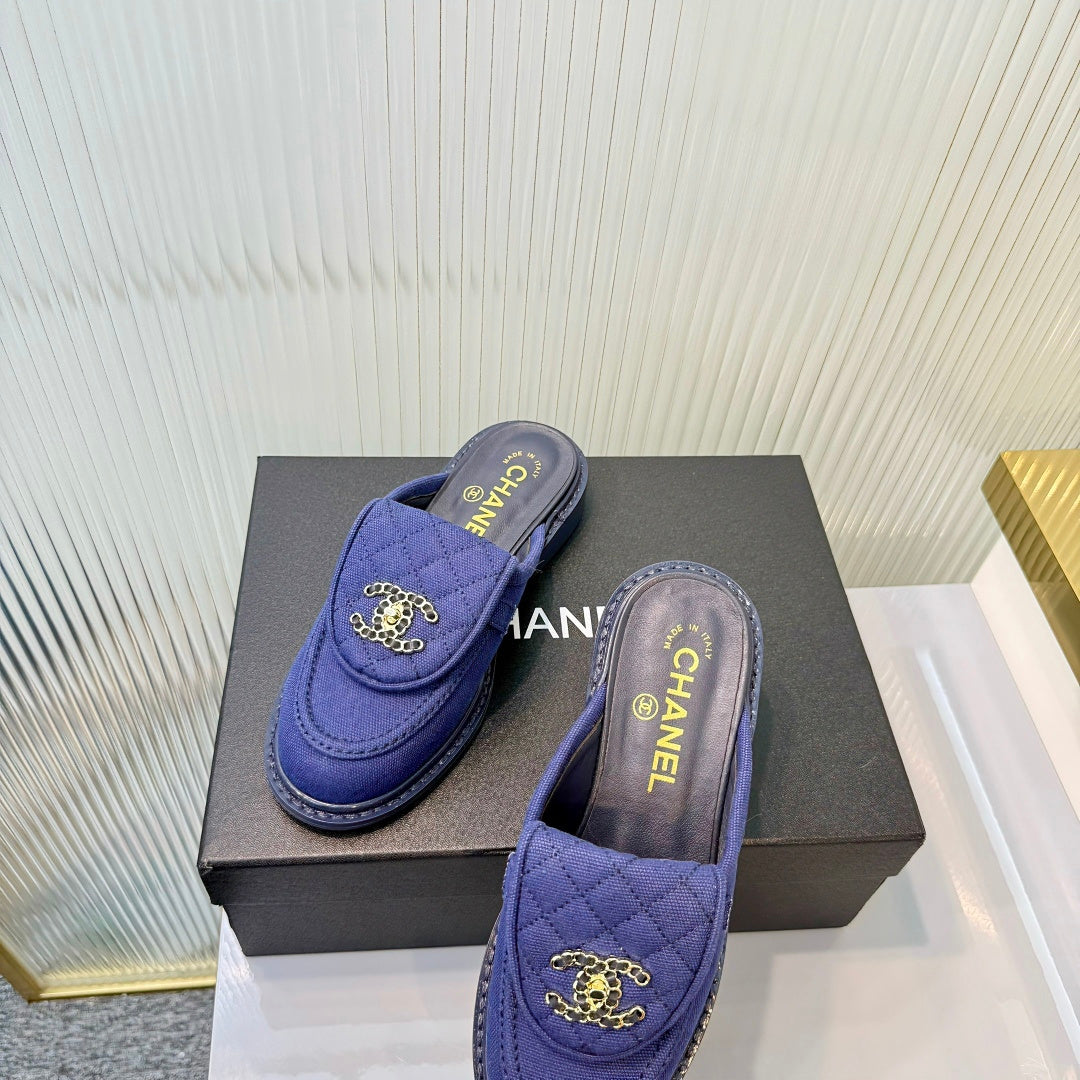 Turn-Lock Mule Slides - Royal Blue - View 5