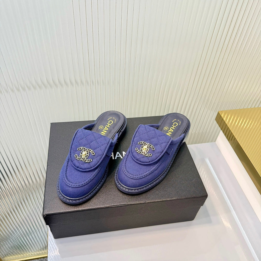 Turn-Lock Mule Slides - Royal Blue - View 4