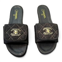 Quilted Double C Slide Sandals