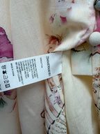French Floral Button-Front Maxi Dress - Ivory Pink Floral - View 8