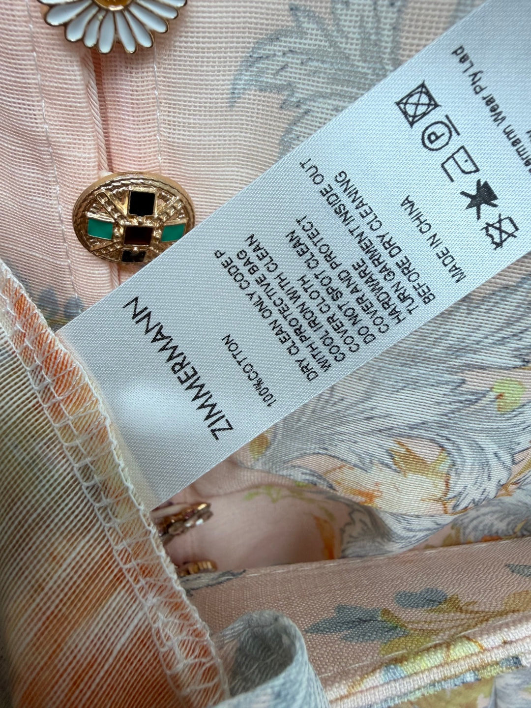 Baroque Floral High-Neck Mini Dress - Ivory Pastel - View 8