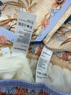 Satin-Finish Bird Print Shirt And Trousers Set - Ivory Blue - View 17