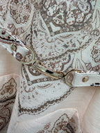 Paisley Print Belted Mini Dress - Taupe Paisley - View 4