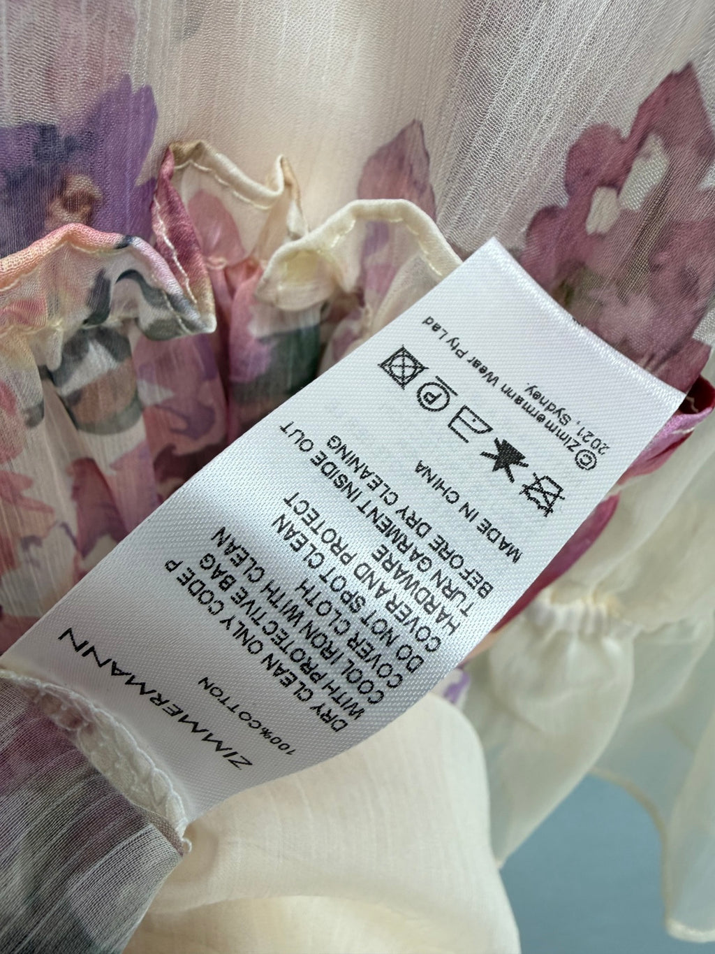 Watercolor Floral Tiered Maxi Dress - Ivory Multicolor - View 8
