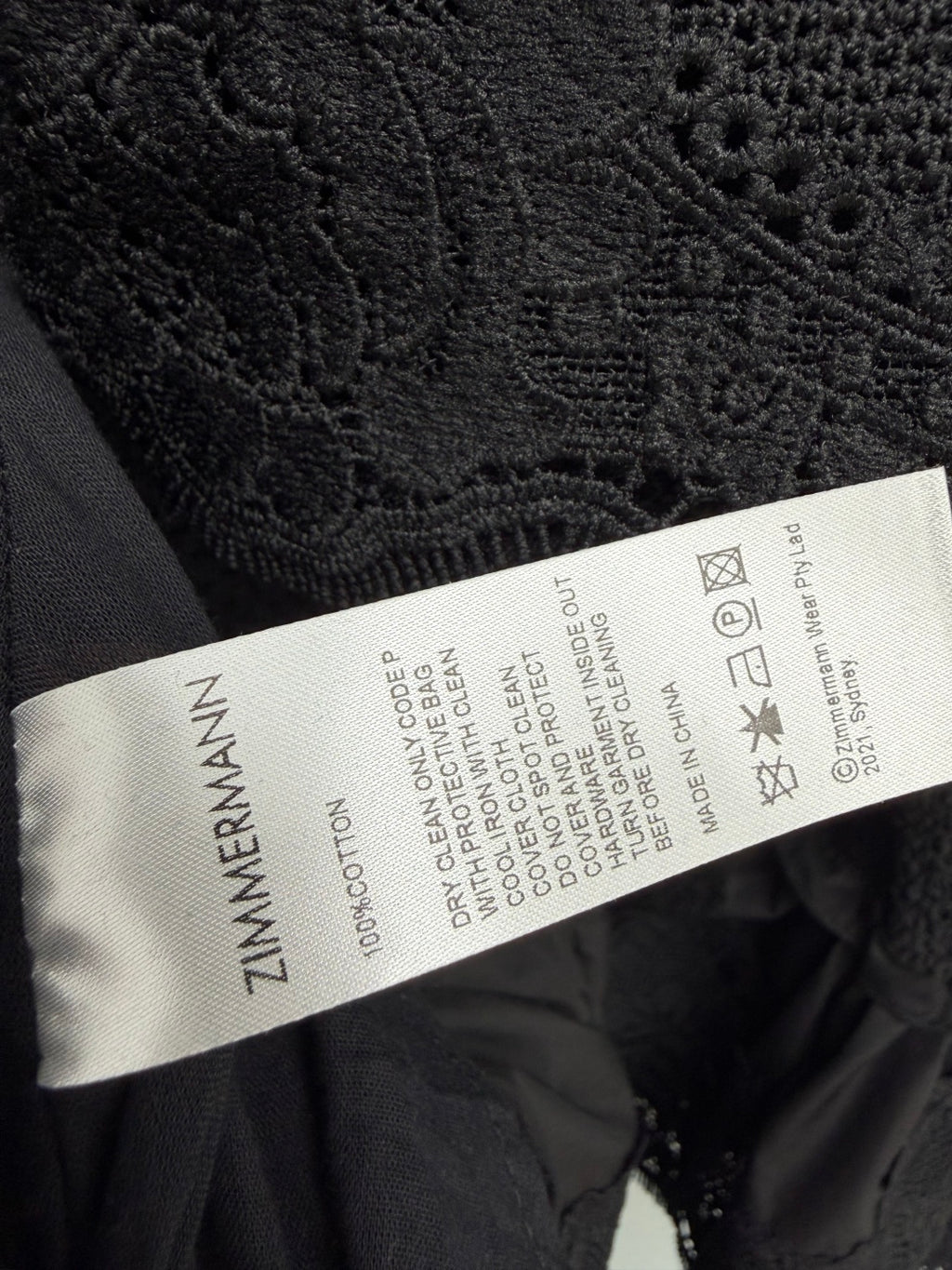 Lace-Trim Smocked Maxi Dress - Black - View 8