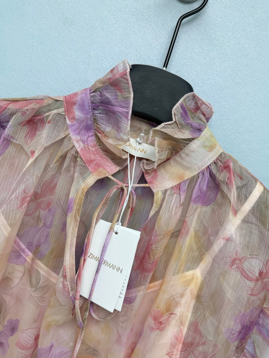 Floral Scarf-Belt Ruffle Maxi Dress - Pink Purple - View 20