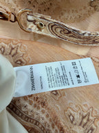 Paisley Print Belted Mini Dress - Taupe Paisley - View 16