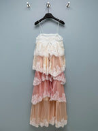 Lace Tiered Camisole Maxi Dress - Blush Ombre - View 9