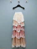 Lace Tiered Camisole Maxi Dress - Blush Ombre - View 1