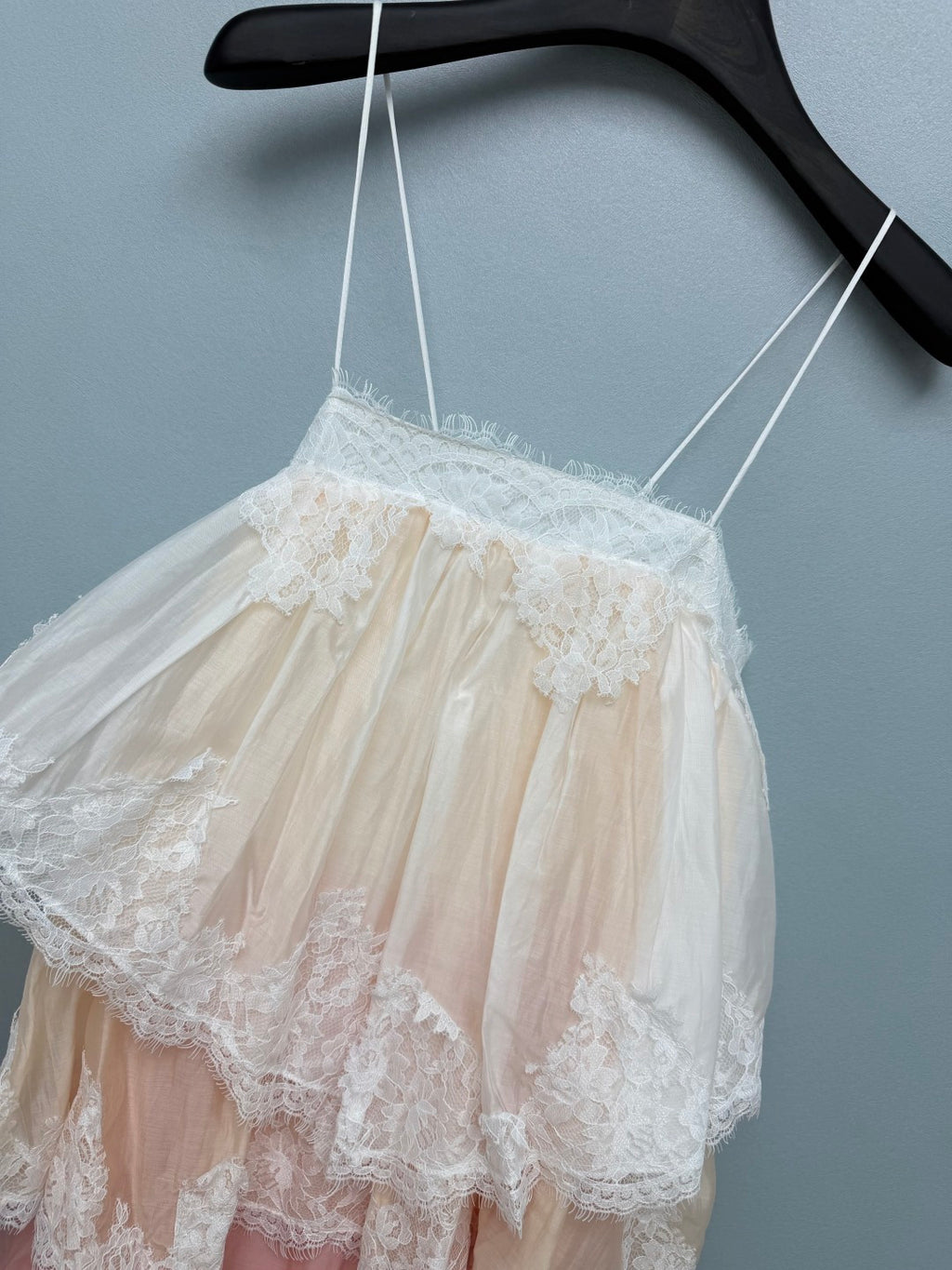 Lace Tiered Camisole Maxi Dress - Blush Ombre - View 2