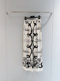 Chain Print Silk Wide-Leg Trousers - View 1