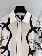 Chain Print Silk Blouse - View 2