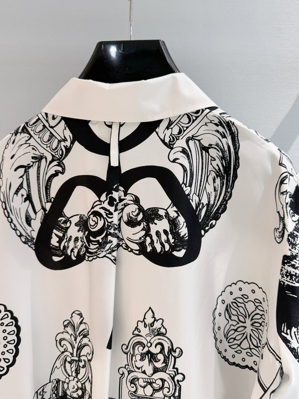 Chain Print Silk Blouse - View 6