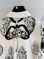 Chain Print Silk Blouse - View 6