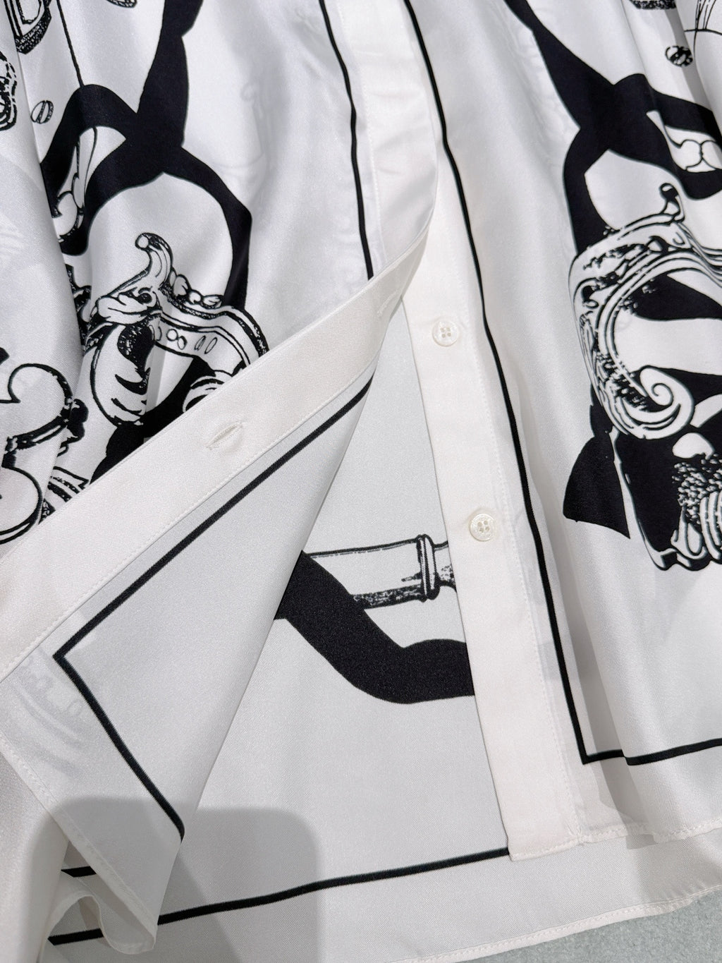 Chain Print Silk Blouse - View 8
