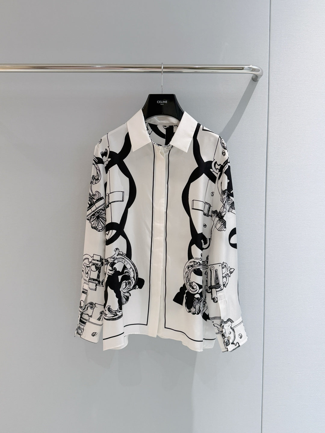 Chain Print Silk Blouse - View 1