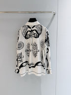 Chain Print Silk Blouse - View 5