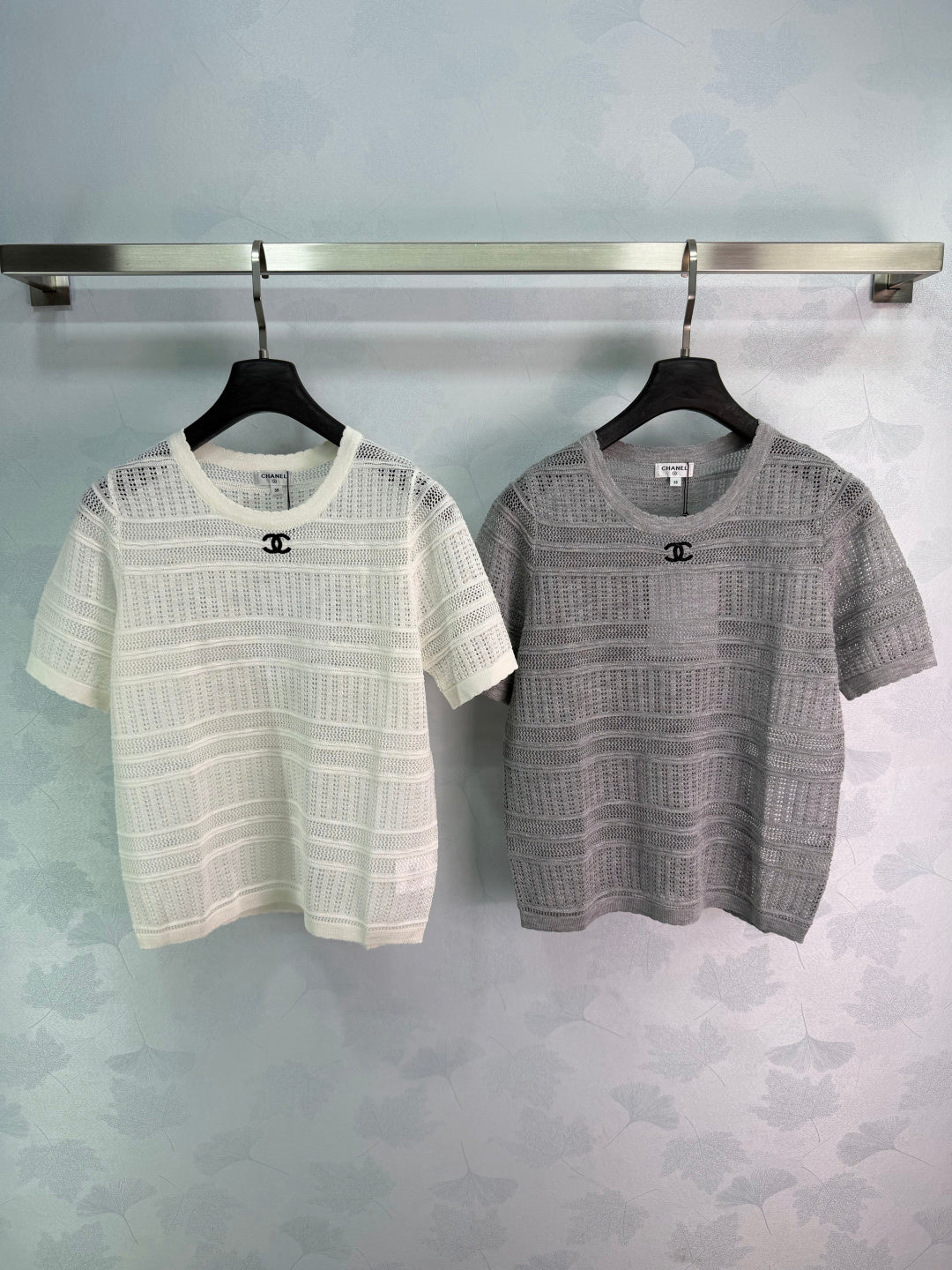 Striped Knit Short-Sleeve Top - View 1