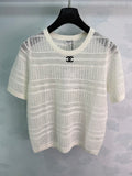 Striped Knit Short-Sleeve Top - View 3