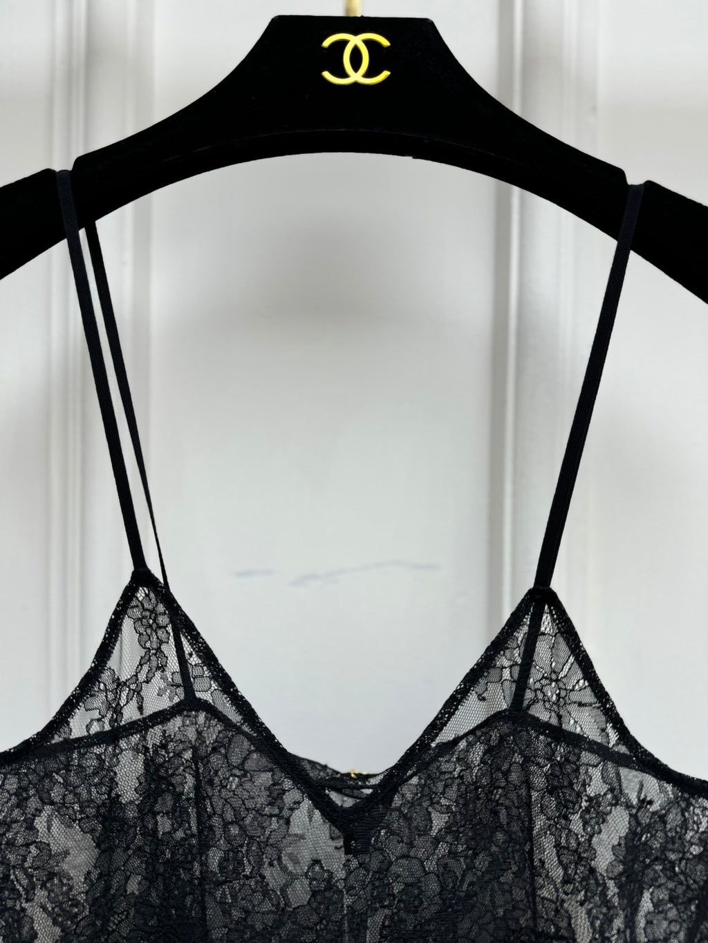 Lace Camisole Top - Black - View 2