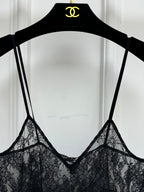 Lace Camisole Top - Black - View 2