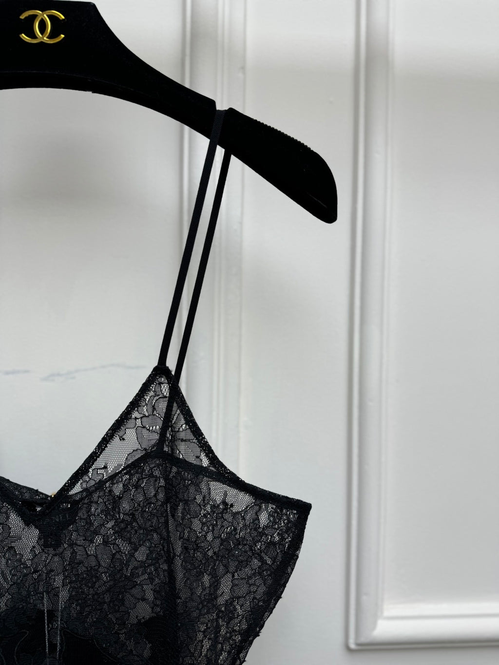 Lace Camisole Top - Black - View 3