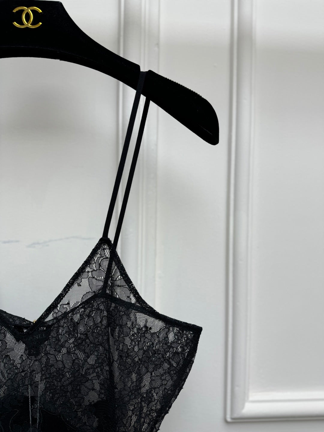 Lace Camisole Top - Black - View 3