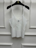 Lace Camisole Top - White - View 1