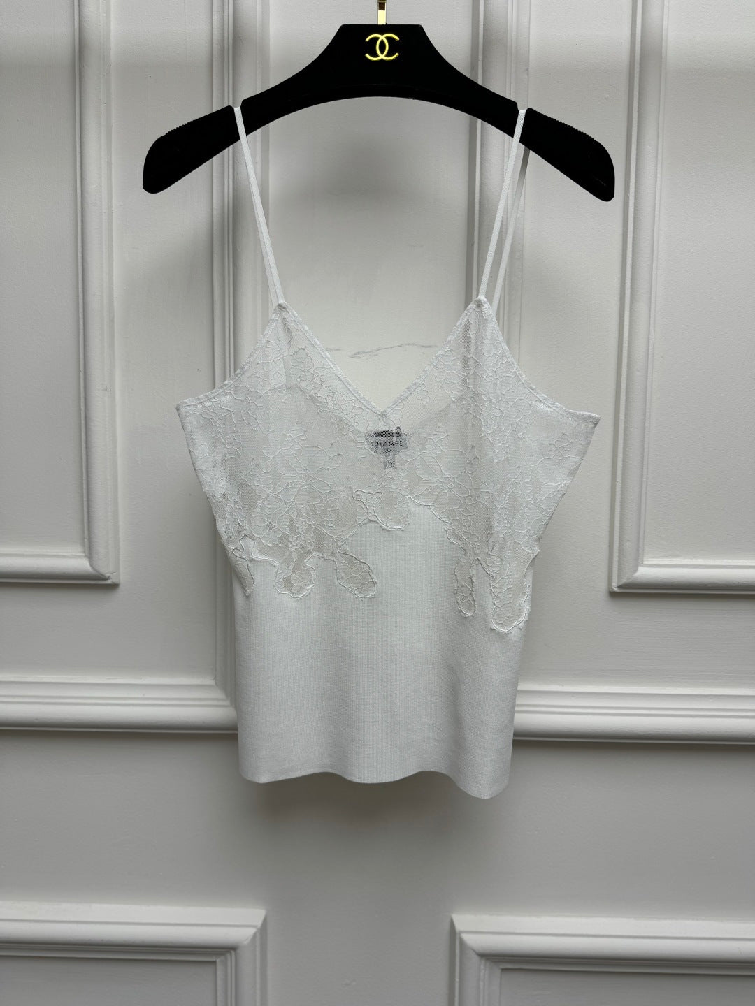 Lace Camisole Top - White - View 1