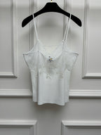 Lace Camisole Top - White - View 5