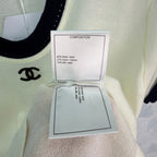 V-Neck Contrast-Trim Knit Top - View 8
