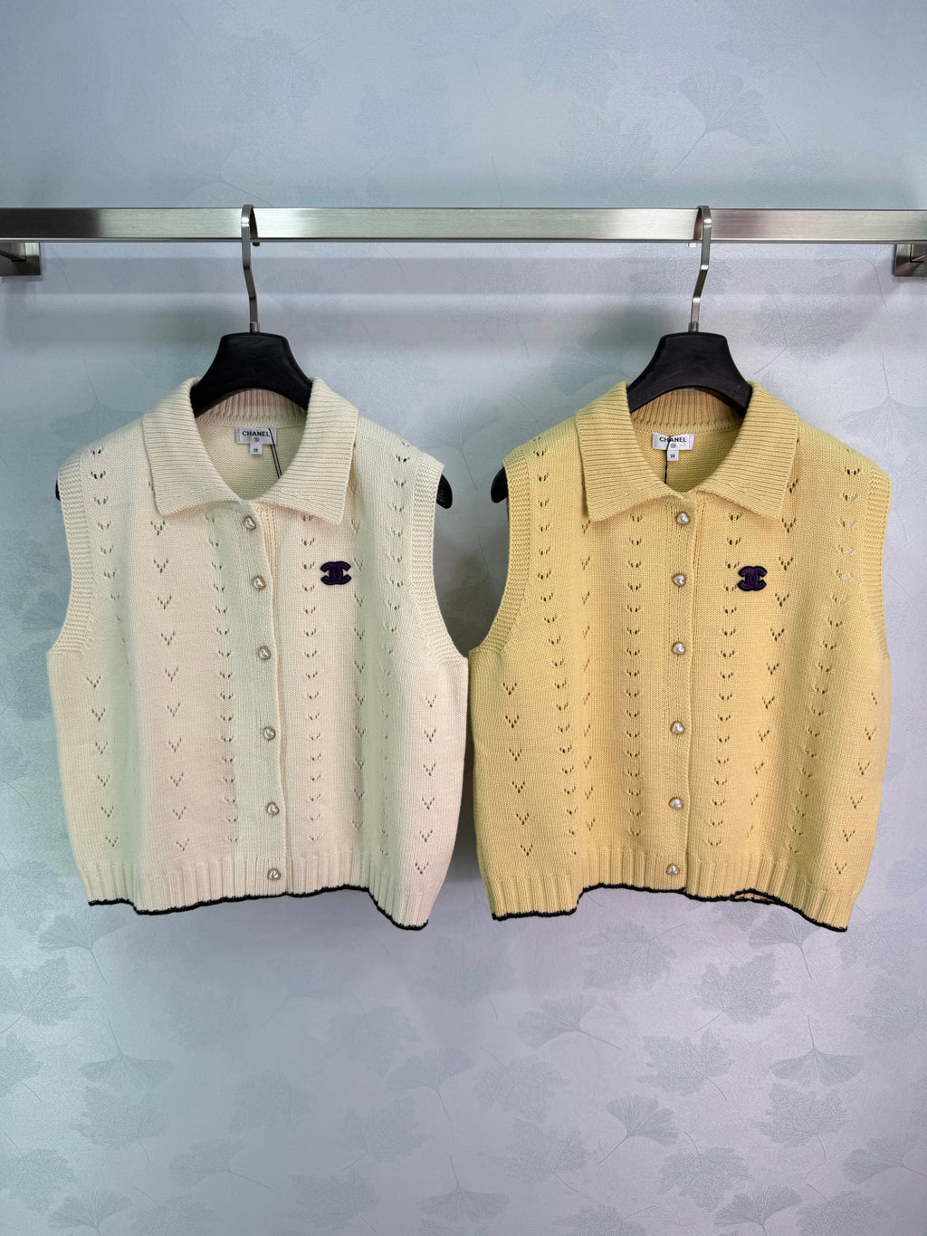Pointelle Knit Button Cardigan - View 1
