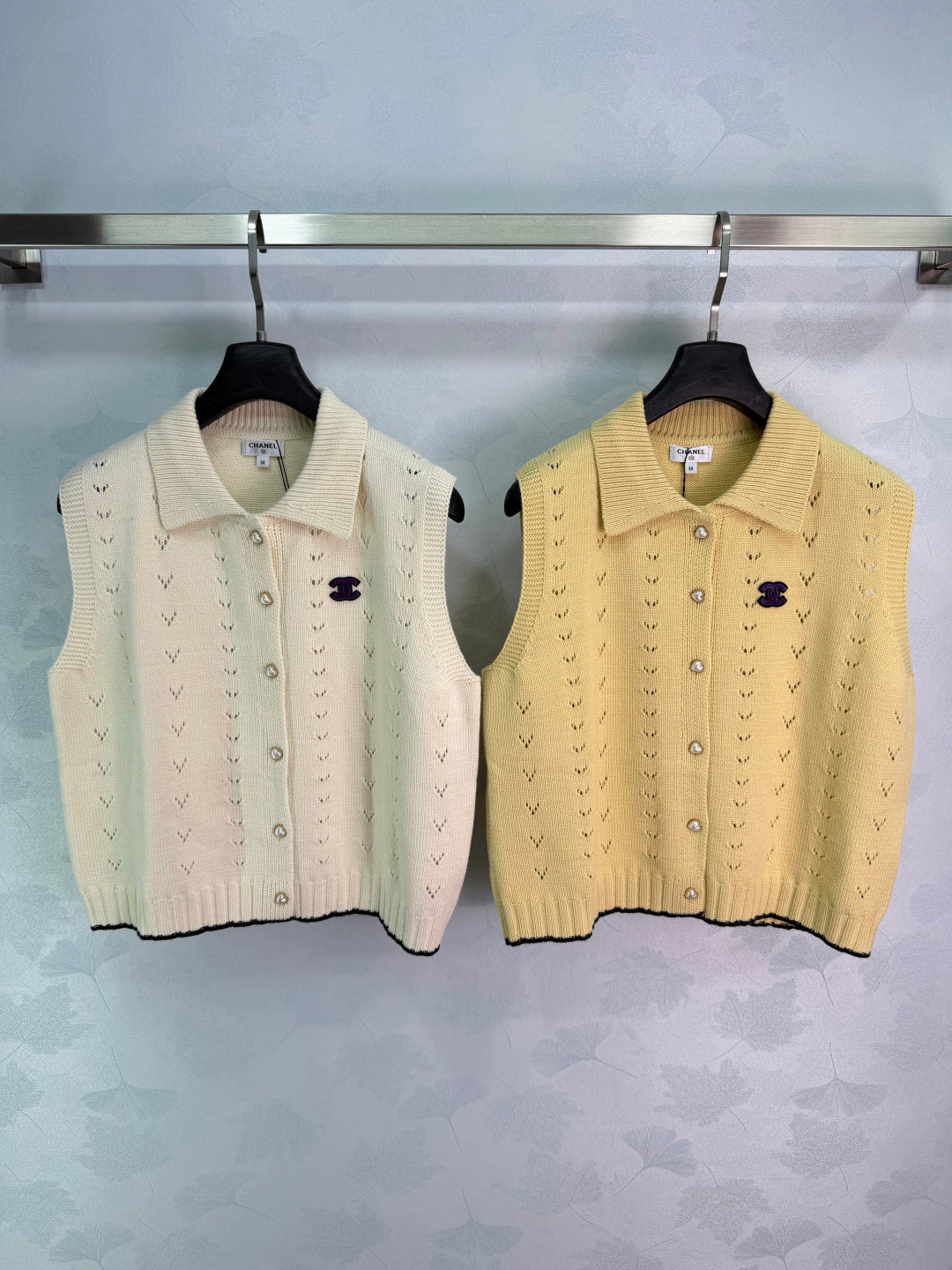 Pointelle Knit Button Cardigan - View 1