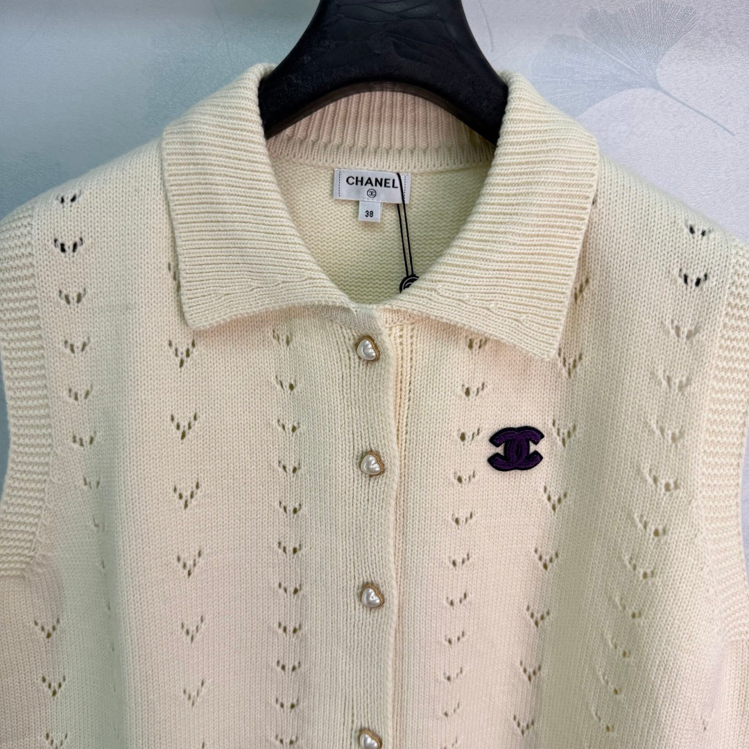 Pointelle Knit Button Cardigan - View 4