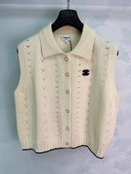 Pointelle Knit Button Cardigan - View 3