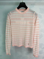 Striped Long-Sleeve Knit Top - View 3