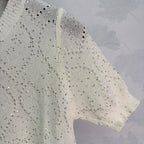 Textured Knit Short-Sleeve Top - View 3