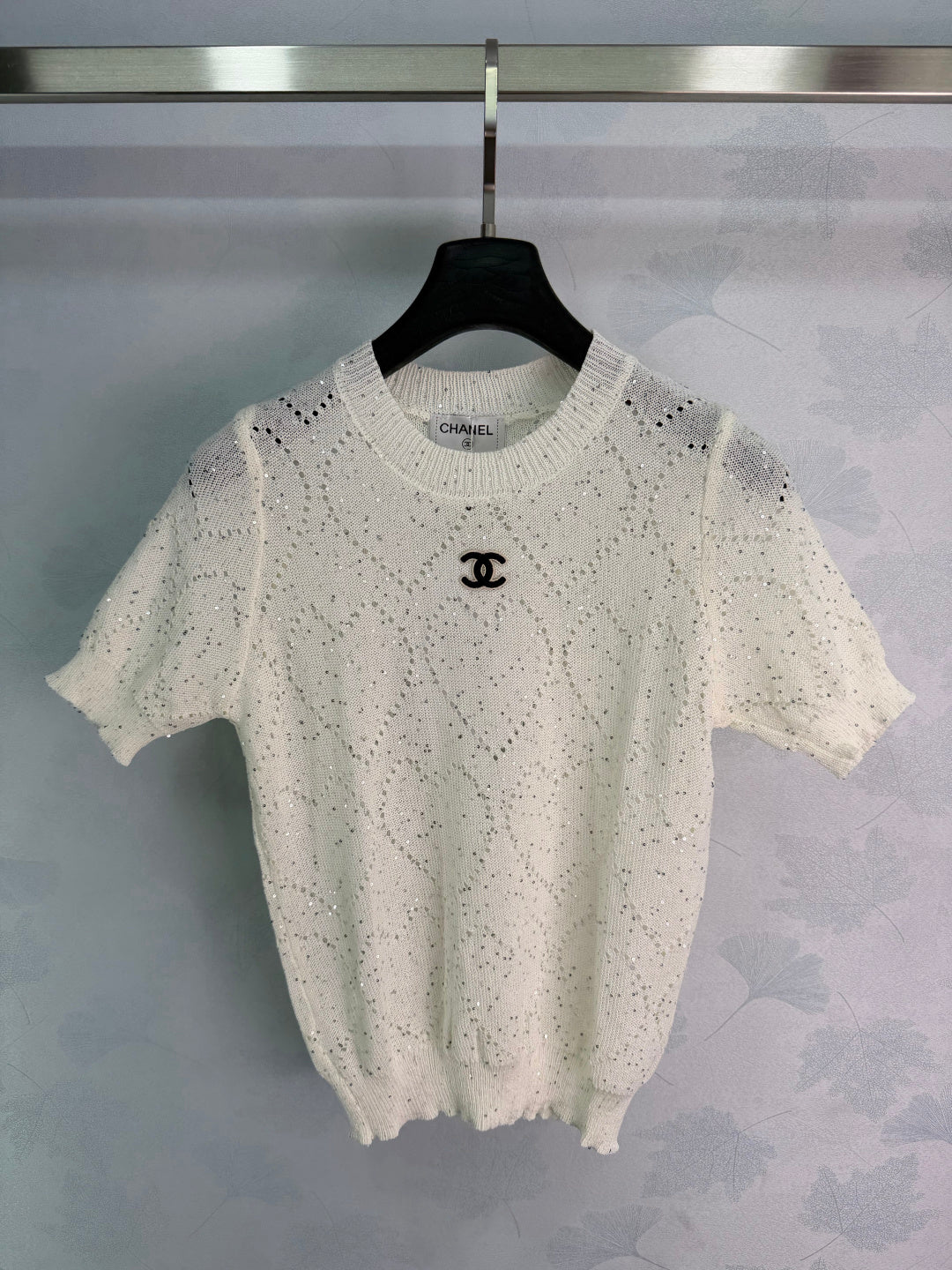 Textured Knit Short-Sleeve Top - View 1