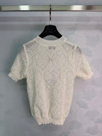 Textured Knit Short-Sleeve Top - View 9
