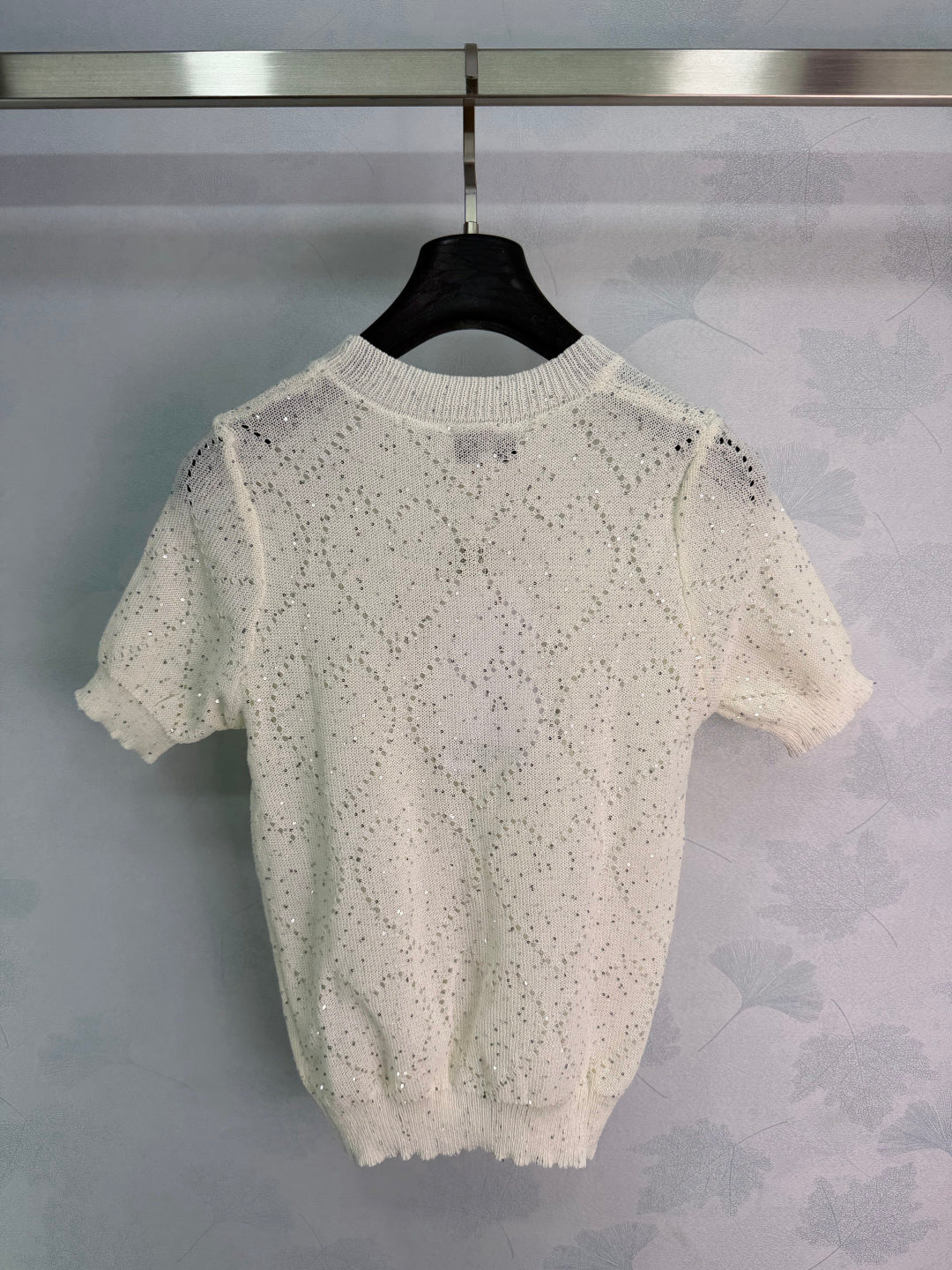 Textured Knit Short-Sleeve Top - View 9