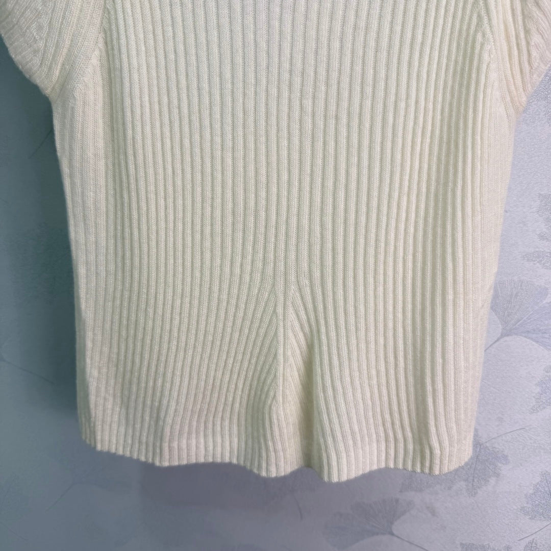 Contrast-Trim Knit Cardigan - View 7