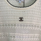 Pointelle Knit Short-Sleeve Top - View 5