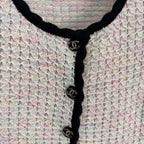 Contrast-Trim Knit Top And Skirt Set - View 4